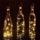 Коркова тапа с 20 броя топло бели LED лампички за декорация