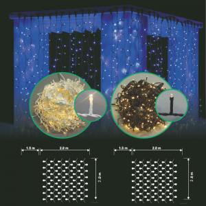 LED завеса за външна употреба 2m x 2m, 400 диода