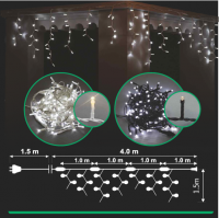 LED висулка за външна употреба 4m x 1,5m, 304 диода